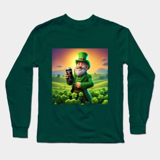 Folk Art Leprechaun Long Sleeve T-Shirt